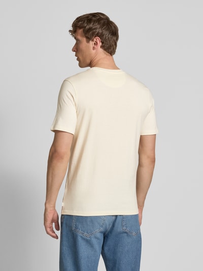 Scotch & Soda T-Shirt mit Logo-Stitching Offwhite 5