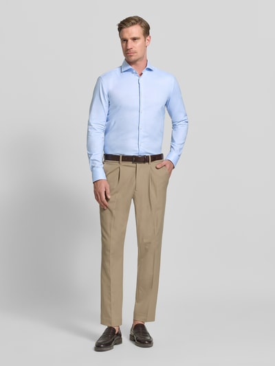 BOSS Koszula biznesowa o kroju slim fit z bardzo długim rękawem model 'H-HANK-SP-C1' Błękitny 1