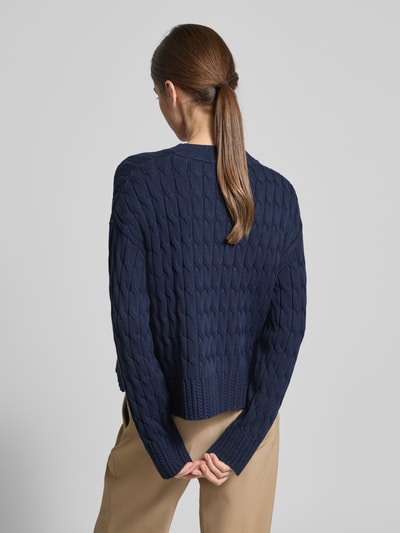 Tommy Hilfiger Strickpullover aus reiner Baumwolle mit Rundhalsausschnitt Marine 5