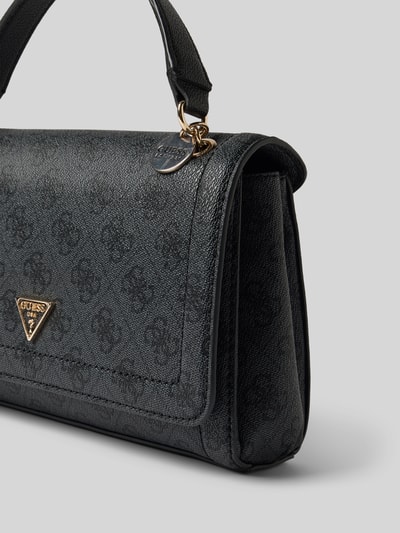 Guess Handtas met labelapplicaties, model 'NOELLE II' Antraciet - 3