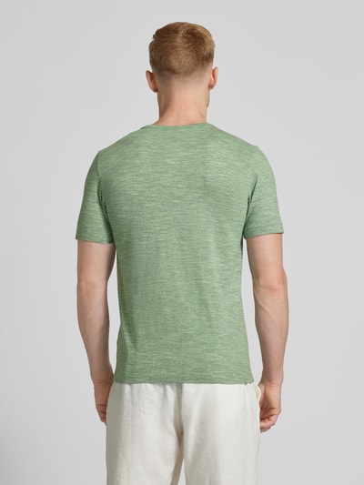MCNEAL T-shirt met korte knoopsluiting Rietgroen - 5