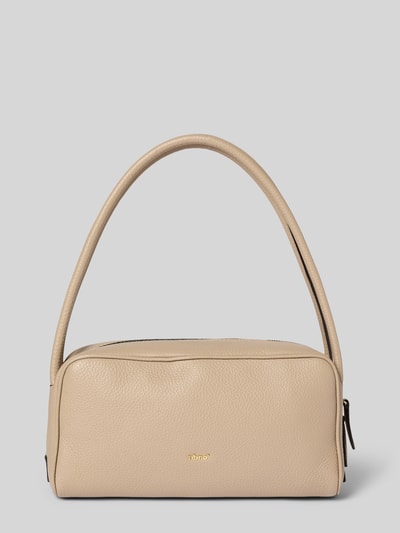 Abro Schoudertas met logo-applicatie, model 'Amira' Taupe - 2