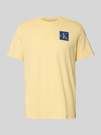 Calvin Klein Jeans Regular Fit T-Shirt aus reiner Baumwolle mit Logo-Print GELB 2