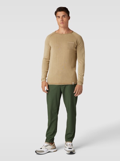 Colours & Sons Gebreide pullover met ronde hals, model 'GARMENT' Lichtgroen - 1