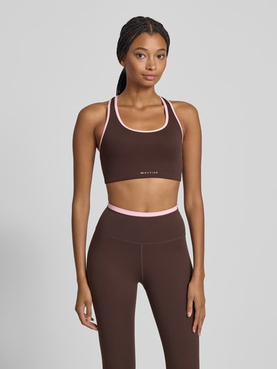 P.E Nation Sport-BH mit Label-Print Modell 'STELLAR' Dunkelbraun 4