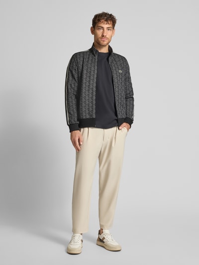 Lacoste Regular fit sweatjack met katoen Zwart - 1