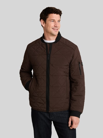 Tom Tailor Regular Fit Bomberjacke mit Ärmeltasche Dunkelbraun 4
