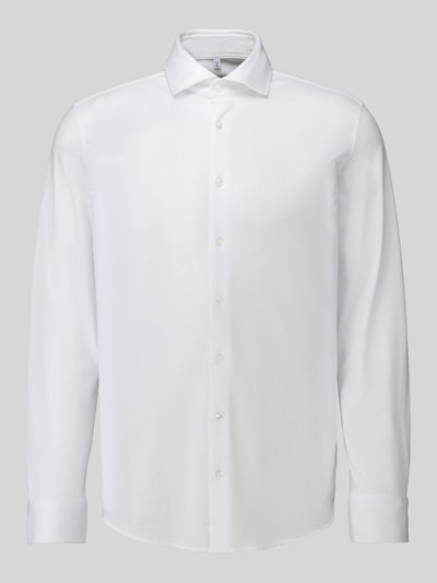 Seidensticker Slim Fit Businesshemd aus Baumwoll-Modal-Mix Modell 'Light Spread Kent' Weiss 2