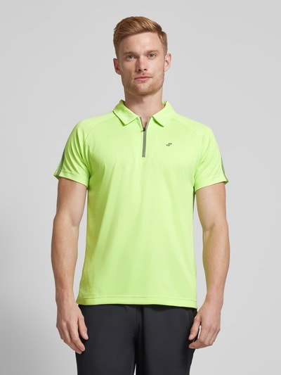 Joy Regular fit poloshirt met logoprint, model 'IVO' Appeltjesgroen - 4