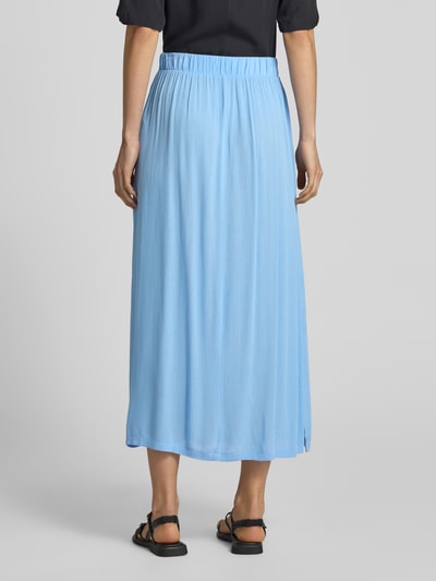 ICHI Midirock aus Viskose mit elastischem Bund Hellblau 5