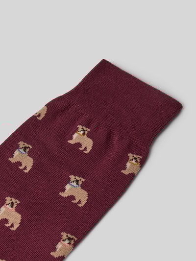 PAUL SMITH Socken mit gerippten Bündchen Modell 'IRWIN BULLDOG' Rot 2