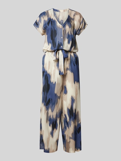 Kaffe Jumpsuit mit Bindegürtel Modell 'beathe' Blau 2