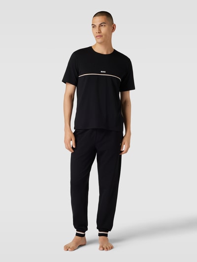 BOSS Sweatpants met labeldetail, model 'Iconic' Zwart - 1