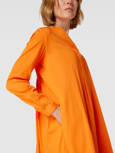 Milano Italy Knielanges Kleid mit V-Ausschnitt Orange 3