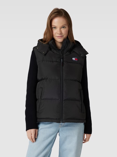 Tommy Jeans Steppweste mit Label-Patch Modell 'ALASKA' Black 4