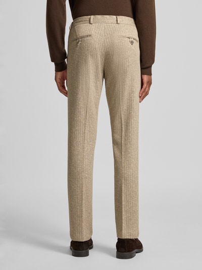 Zuitable Slim fit broek met linnen Beige - 5