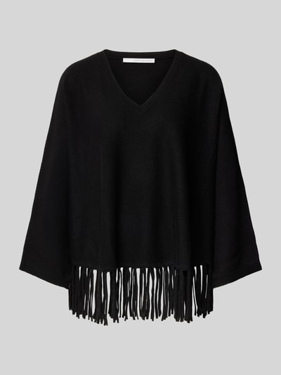 Herzensangelegenheit Poncho aus Woll-Kaschmir-Mix Black 2