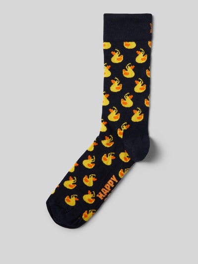 Happy Socks Socken mit Motiv-Stitching Modell 'Rubber Duck' Marine 1