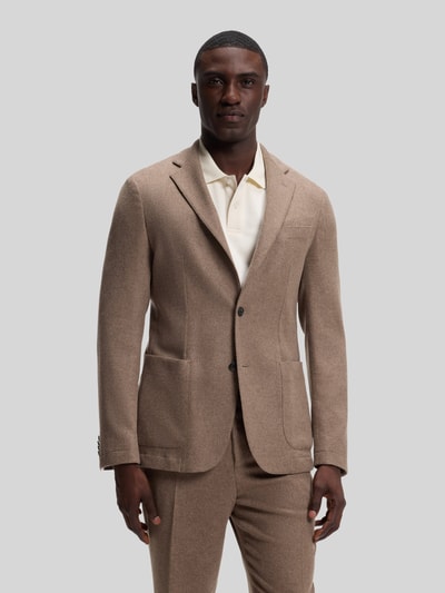 BOSS Marynarka w kroju slim fit z dodatkiem żywej wełny model 'P-Hanry-WG-264' Beżowy 4