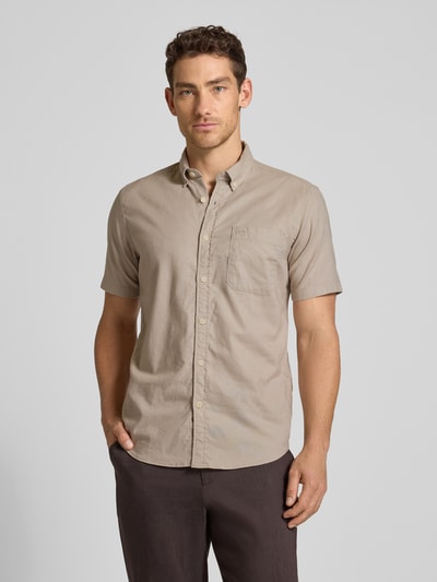 camel active Regular fit vrijetijdsoverhemd met Button-downkraag Beige - 4