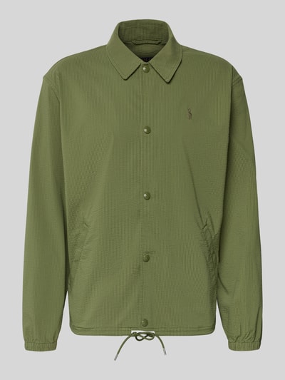Polo Ralph Lauren Regular Fit Blouson aus Baumwoll-Mix Modell 'SEERSUCKER' Oliv 2