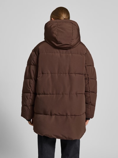 WITHBLACK Puffer Jacket met capuchon Donkerbruin - 5