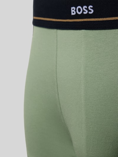 Produktfoto, Trunks aus Baumwoll-Mix im 5er-Pack Modell 'ESSENTIAL' von BOSS, Optik: Unifarben, Label-Schriftzug, Bundabschluss: Elastisch