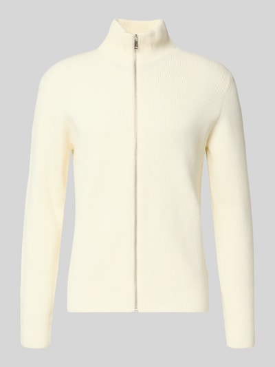 Lindbergh Cardigan mit Stehkragen und Reißverschluss Offwhite 2