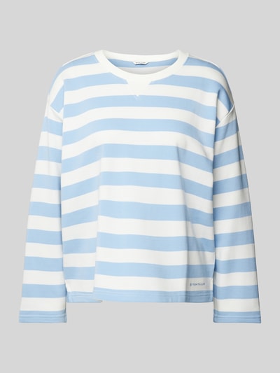 Tom Tailor Sweatshirt met streepmotief Lichtblauw - 2