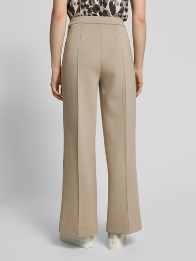 Calvin Klein Womenswear Straight leg stoffen broek met vaste persplooien Beige - 5