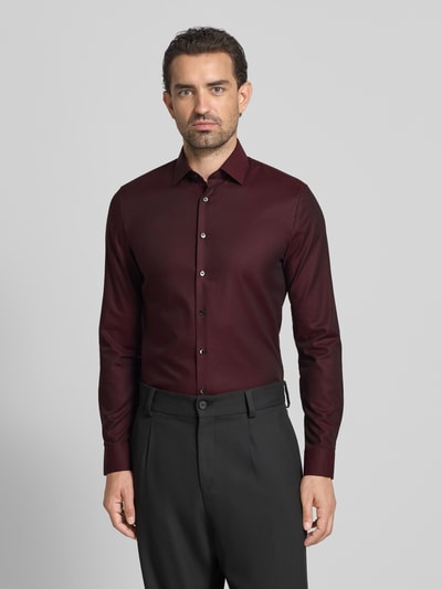 OLYMP No. Six Super slim fit zakelijk overhemd met kentkraag Bordeaux - 4