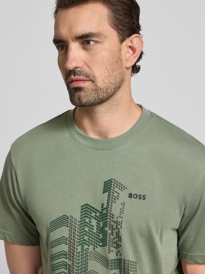 BOSS Green Regular Fit T-Shirt aus reiner Baumwolle Lind 3