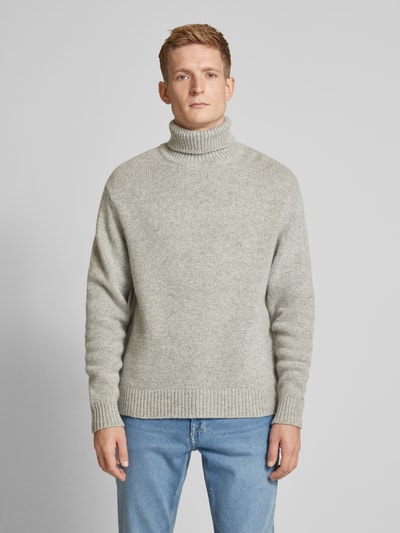 SELECTED HOMME Strickpullover mit Rollkragen Modell 'CODY' Hellgrau 4