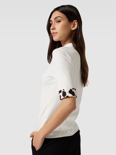 Marc Cain Poloshirt mit Animal-Print Offwhite 3