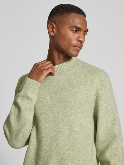 MCNEAL Strickpullover mit gerippten Abschlüssen Schilf Melange 3