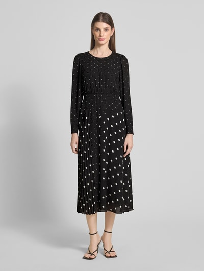 Marc Cain Sukienka midi z okrągłym dekoltem Czarny 4