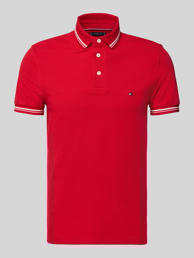 Tommy Hilfiger Regular Fit Poloshirt aus Baumwoll-Mix Rot 2