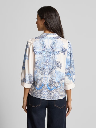 Neo Noir Overhemdblouse met knoopsluiting, model 'Roselle' Blauw - 5