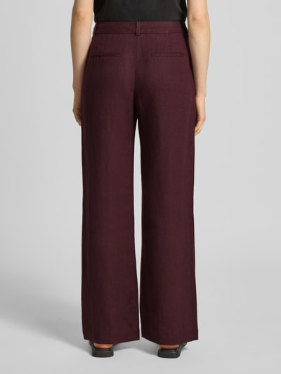 Samsøe Samsøe Leinenhose mit Eingrifftaschen Modell 'SALARA' Bordeaux 5