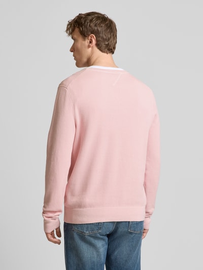 Tommy Hilfiger Strickpullover mit Logo-Stitching Pink 5