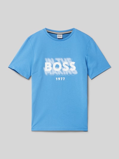 Boss T-shirt met ronde hals Blauw - 1