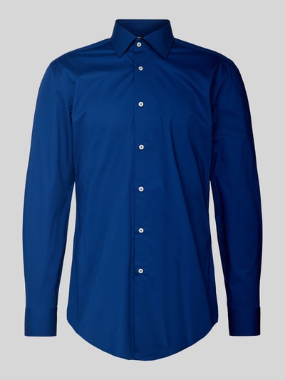 BOSS Slim fit zakelijk overhemd met kentkraag, model 'Hank' Blauw - 2