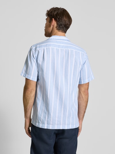 Tommy Hilfiger Koszula casualowa o kroju regular fit z mieszanki bawełny i lnu Jasnoniebieski 5