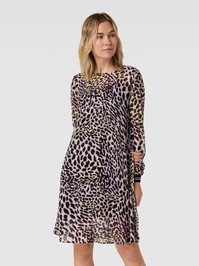 Marc Cain Knielanges Kleid mit Animal-Print Flieder 4