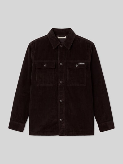 Calvin Klein Jeans Regular Fit Overshirt aus Baumwolle mit Cordstruktur Black 2