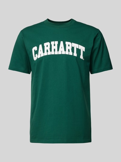 Carhartt Work In Progress T-Shirt mit Label-Print Dunkelgruen 2