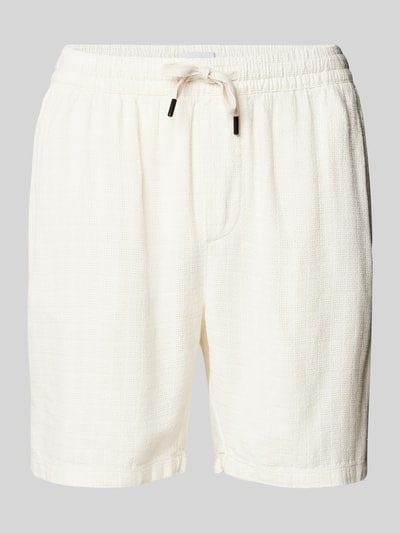 Only & Sons Loose fit korte broek met structuurmotief, model 'TEL' Offwhite - 2