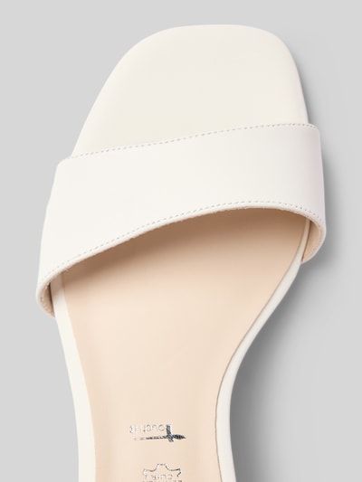 Tamaris Sandaaltjes van leer met blokhak Wit - 3
