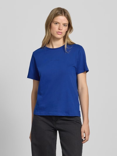 Marc O'Polo Denim T-shirt met ronde hals en labeldetail Koningsblauw - 4