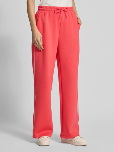 ICHI Wide Fit Sweatpants mit elastischem Bund Modell 'KATE NEO' Neon Pink 4